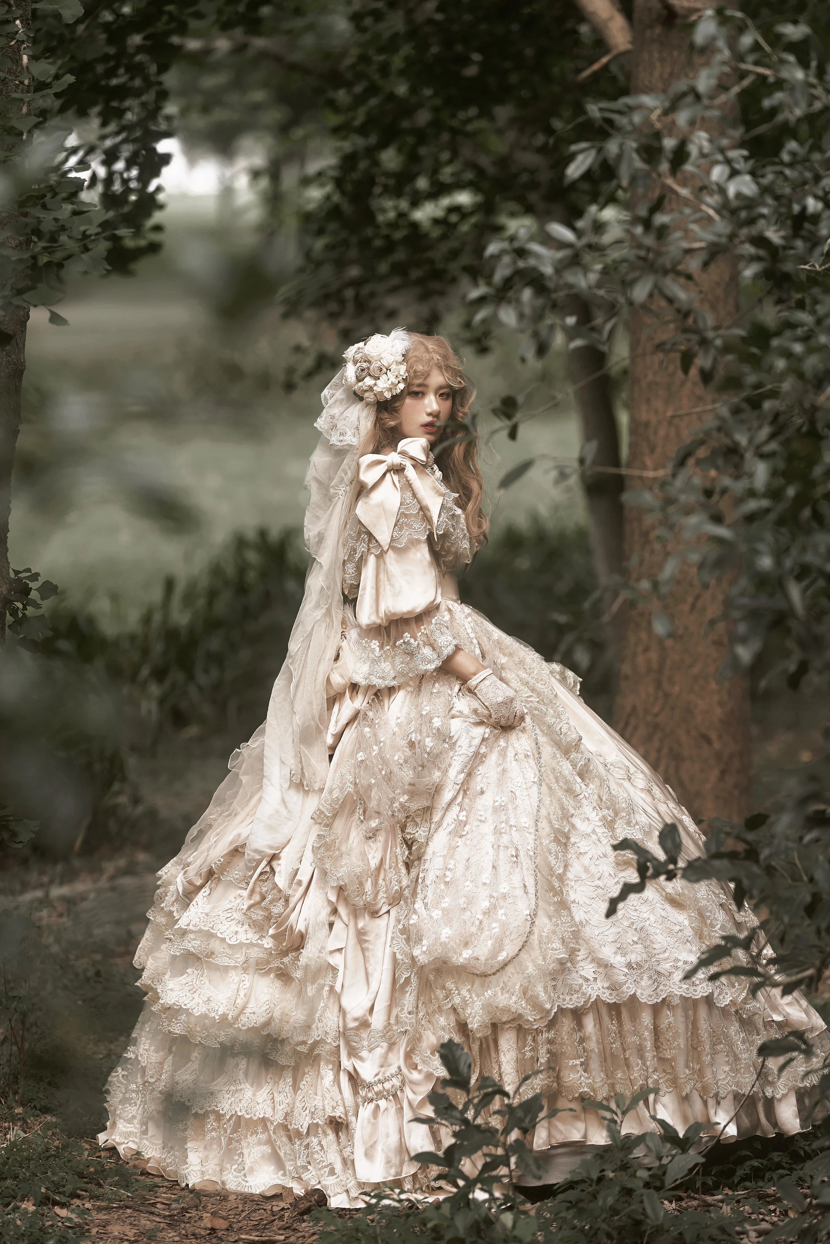 Rococo Antique Wedding Dress French Heavy Industry Vintage Classical