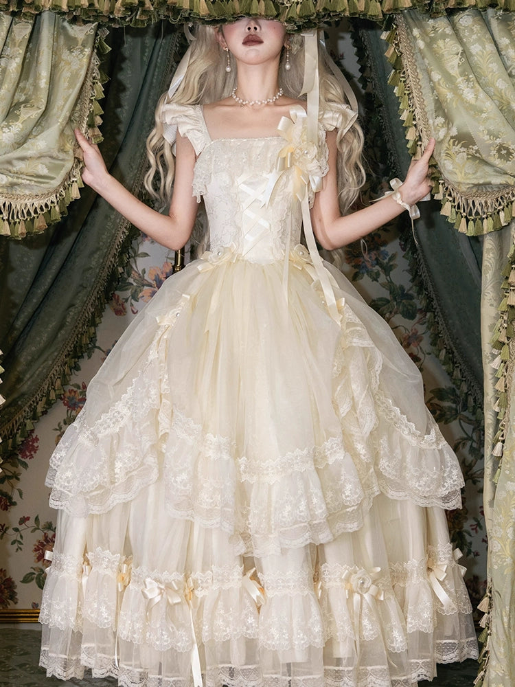 Camellia moonlight flower marrylolita skirt evening dress female promotion day coming-of-age ceremony princess skirt fairy temperament socialite
