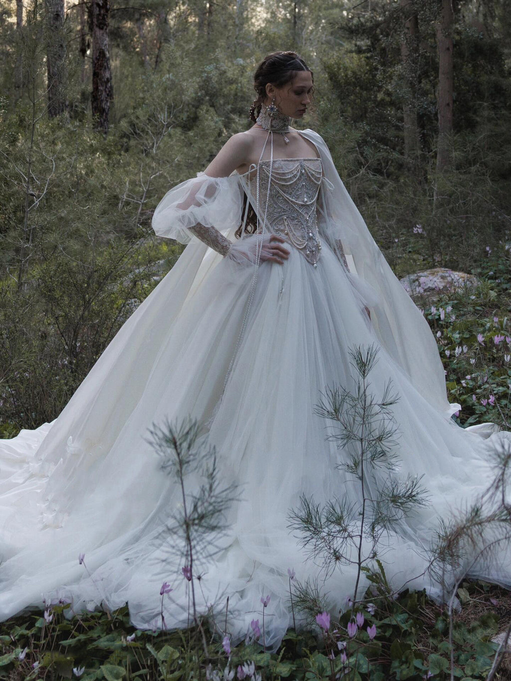 French light wedding dress bridal 2025 new high-end super fairy pearl celebrity light luxury welcome engagement dress out of the door veil
