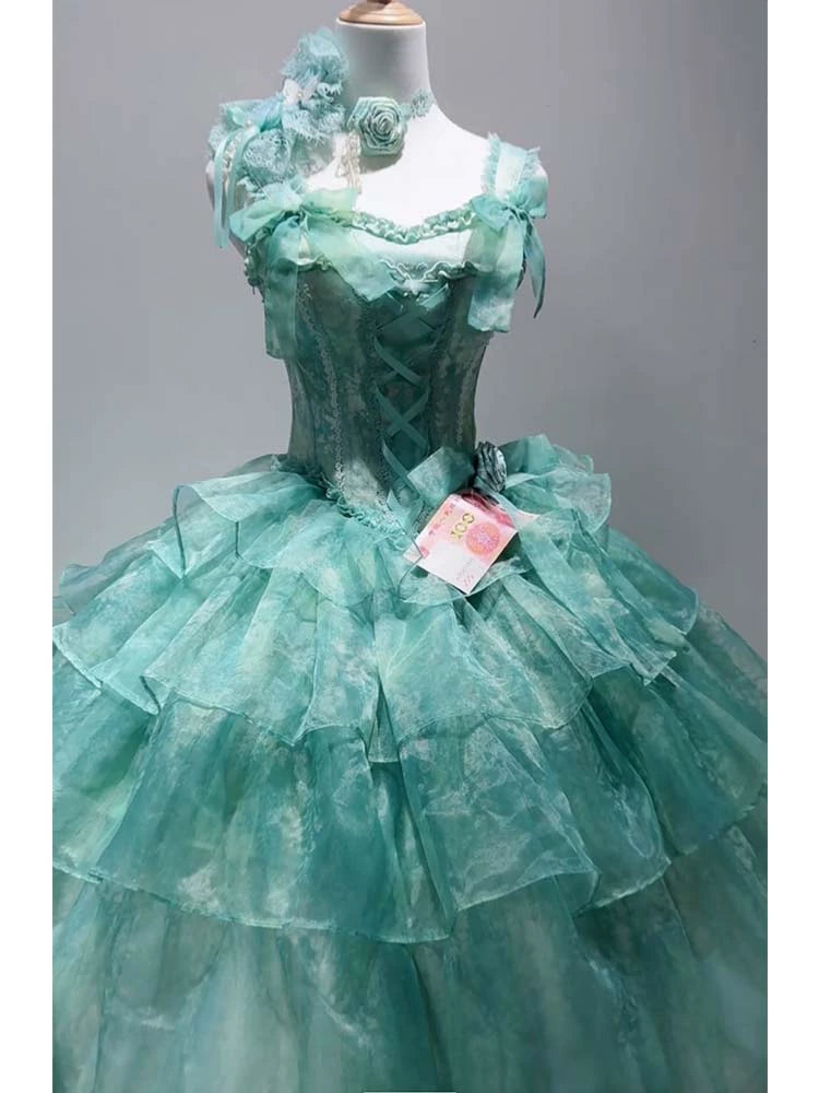 Beautiful lolita dress female green bridal super fairy temperament student day coming-of-age ceremony party princess dress high-end sense