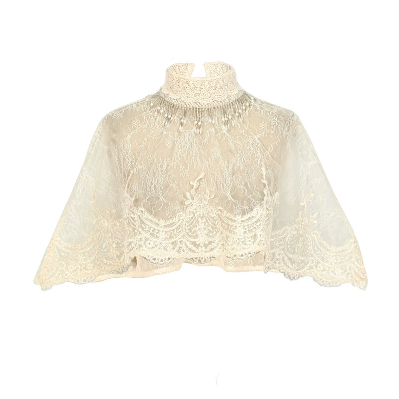 Blood supply original ◆ Eros poetry box lace vintage Victorian short cape shawl top summer