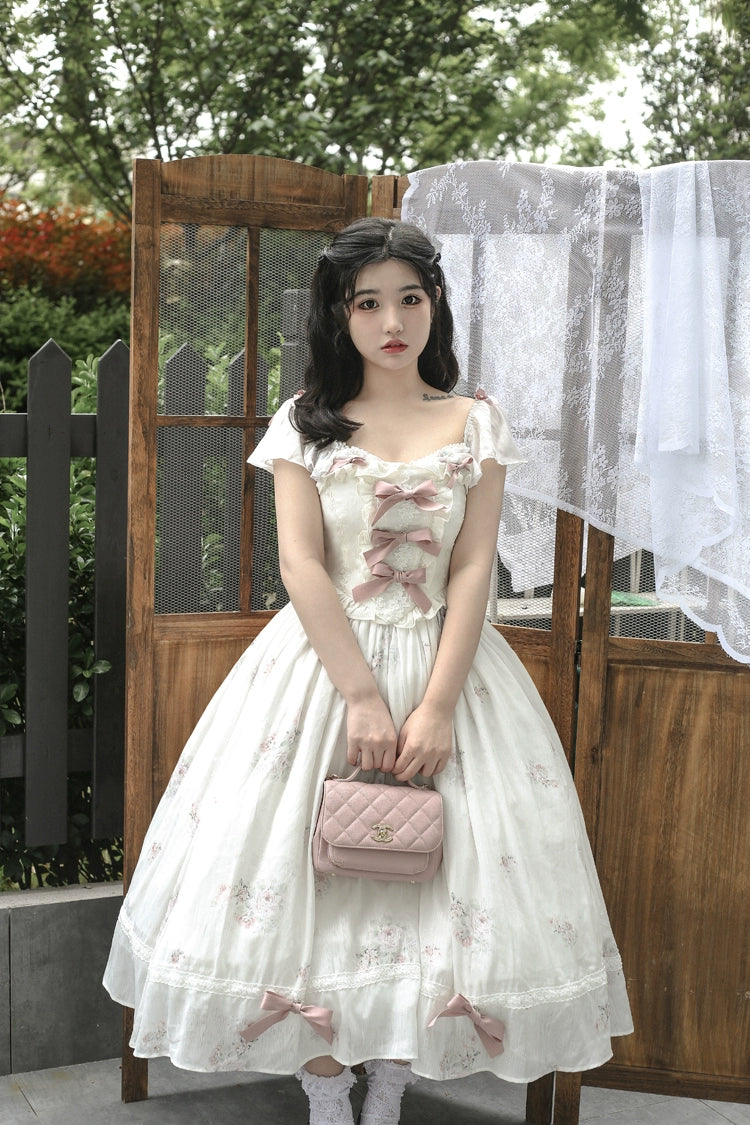 Laurel LOLITA Elegant Floral Lolita Dress Sweet Girl Dress Retro