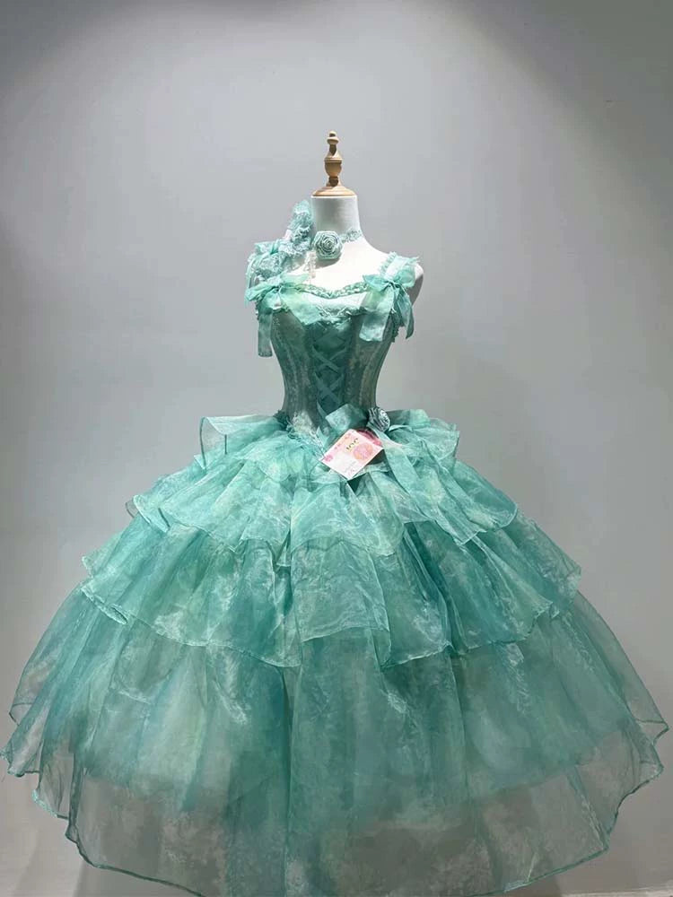 Beautiful lolita dress female green bridal super fairy temperament student day coming-of-age ceremony party princess dress high-end sense