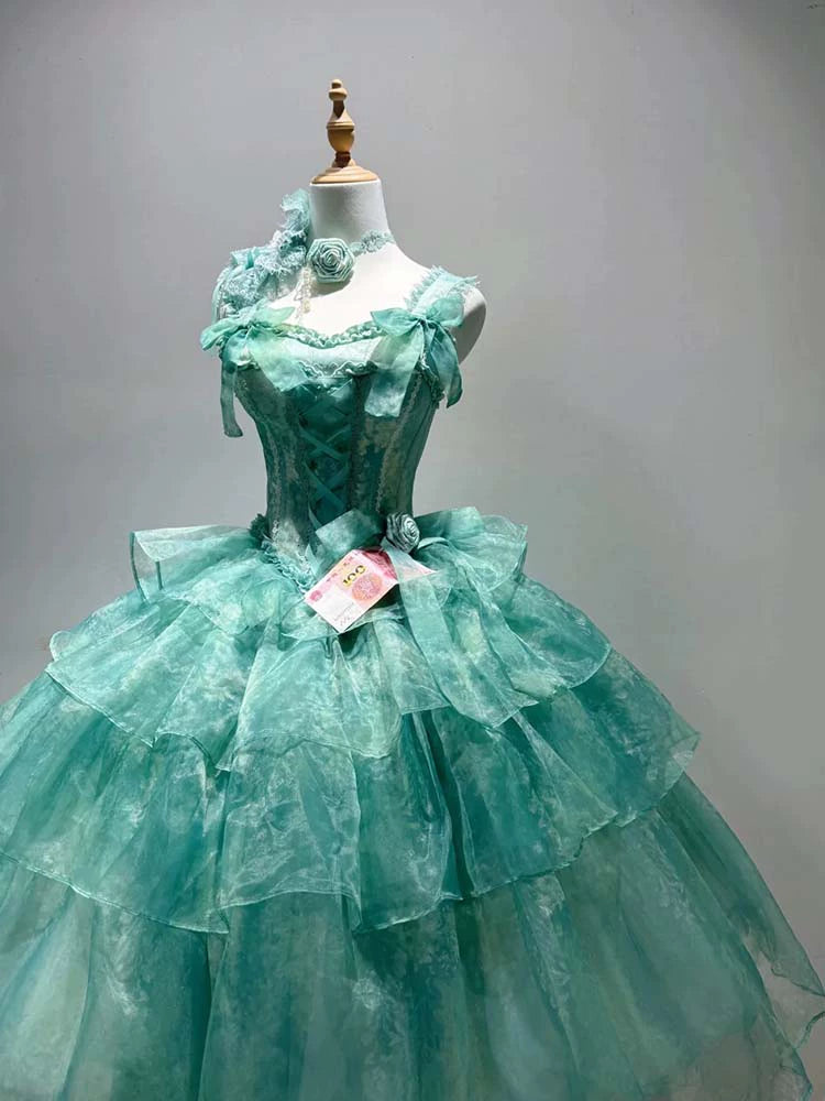 Beautiful lolita dress female green bridal super fairy temperament student day coming-of-age ceremony party princess dress high-end sense