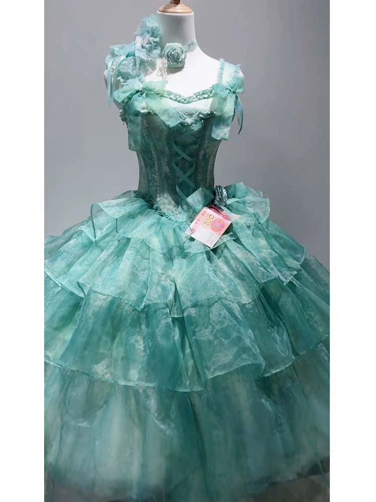 Beautiful lolita dress female green bridal super fairy temperament student day coming-of-age ceremony party princess dress high-end sense