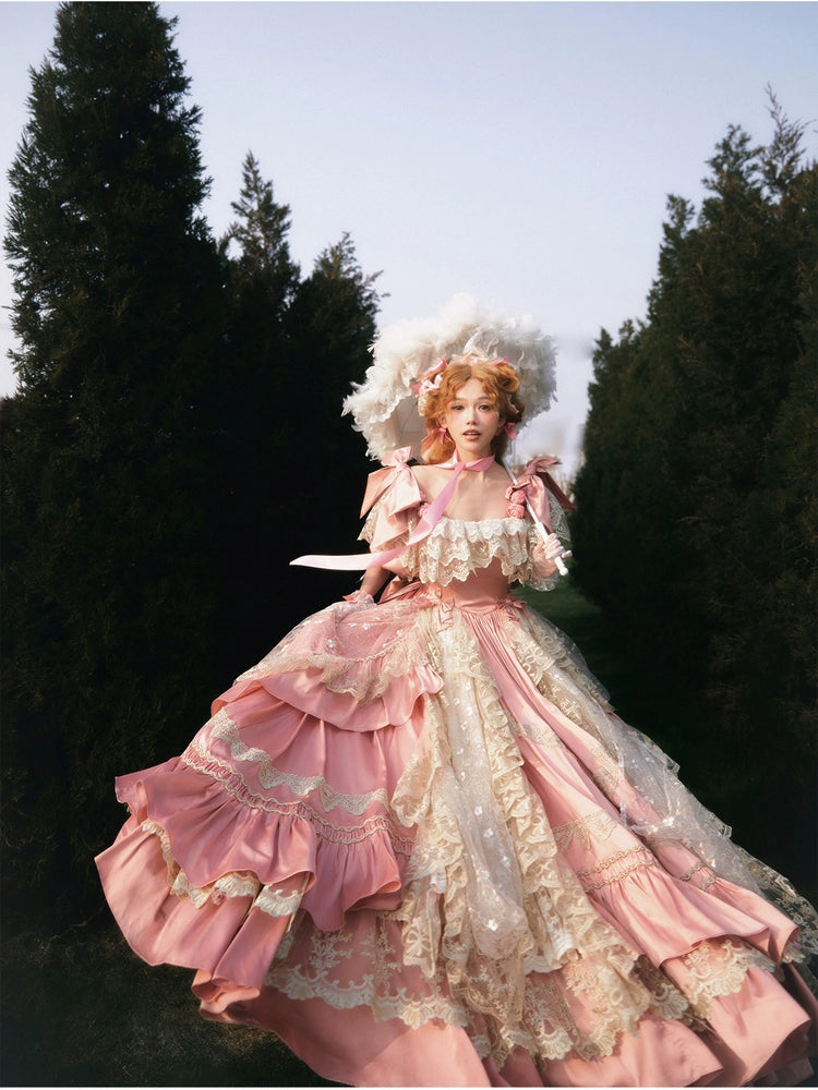 Rococo Antique Wedding Dress French Heavy Industry Vintage Classical