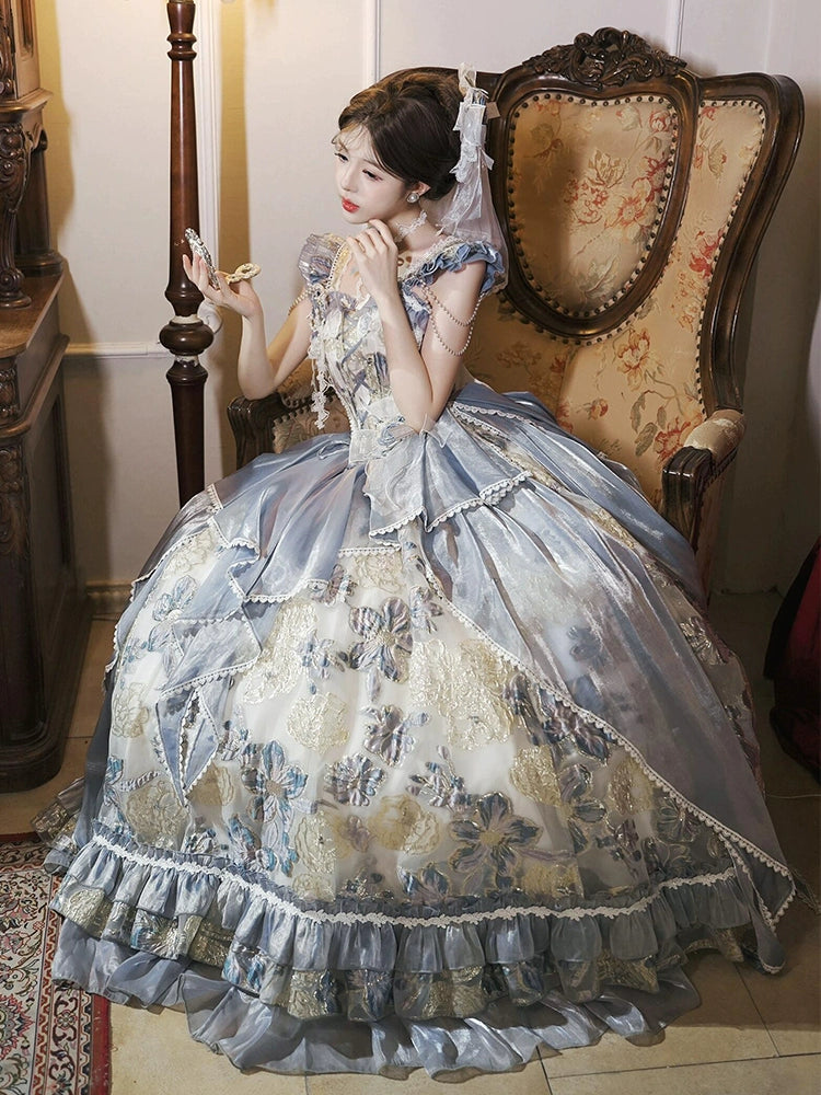 Jacaranda large skirt Lolita skirt evening dress girl birthday party princess style coming-of-age ceremony fairy temperament