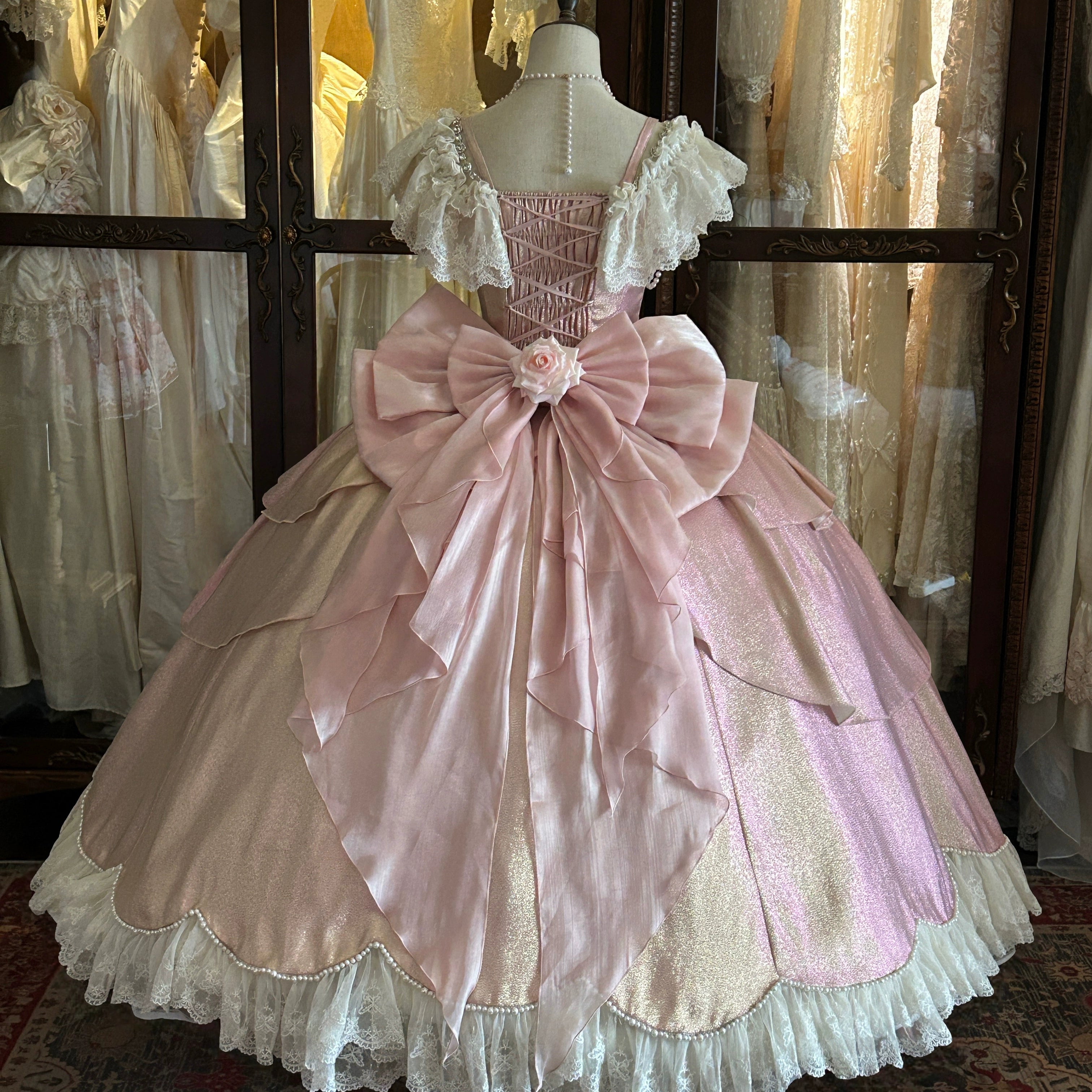 Lolita princess dress bridal Lolita evening dress women's high-end light luxury pink birthday banquet coming-of-age ceremony puffy