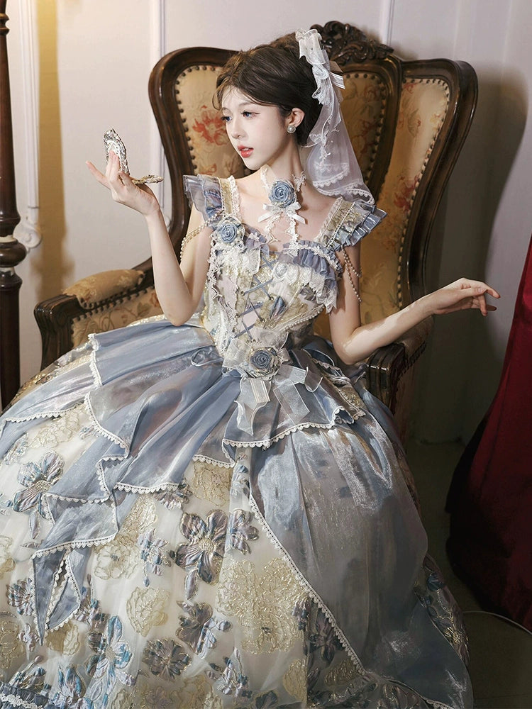Jacaranda large skirt Lolita skirt evening dress girl birthday party princess style coming-of-age ceremony fairy temperament
