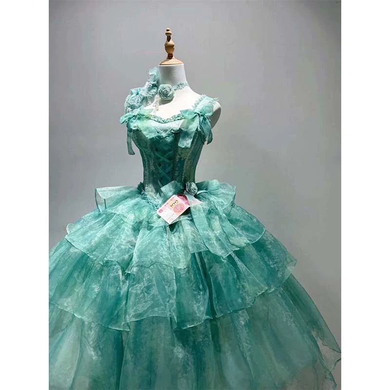 Beautiful lolita dress female green bridal super fairy temperament student day coming-of-age ceremony party princess dress high-end sense