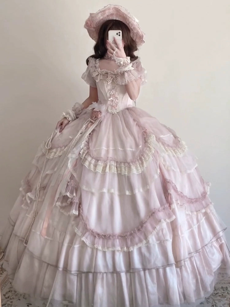 Layla's Thoughts Lolita Bride Dress Pink Evening Dress Schoolgirl Day Coming-of-Age Ceremony Entrance Banquet Art Exam Party