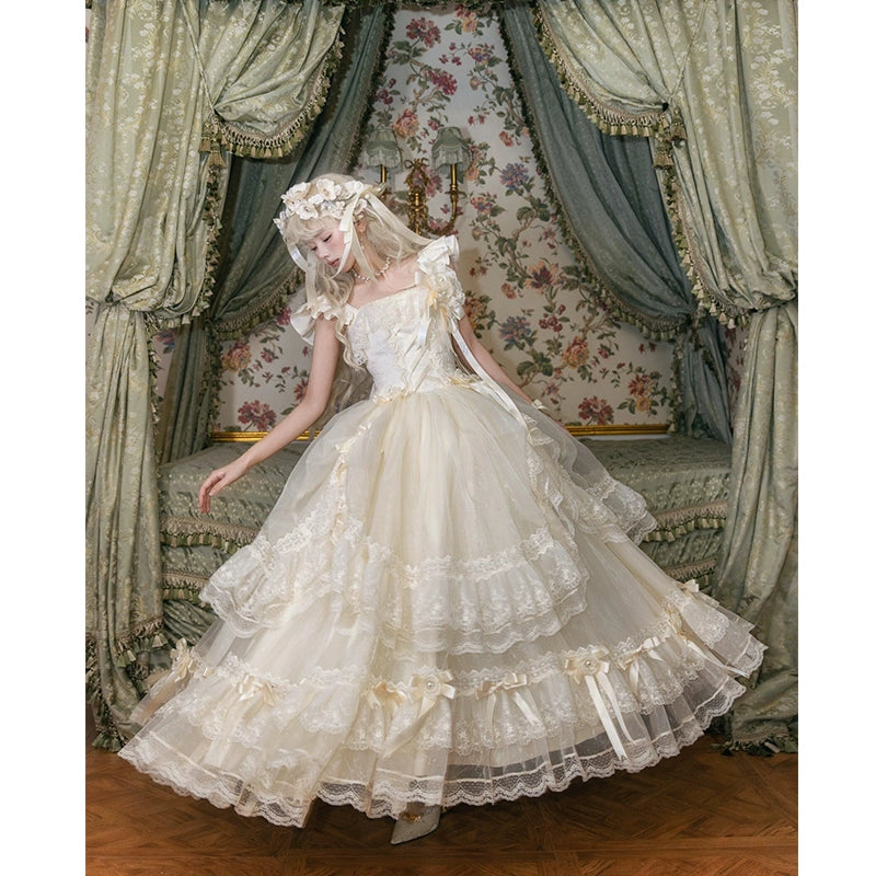 Camellia moonlight flower marrylolita skirt evening dress female promotion day coming-of-age ceremony princess skirt fairy temperament socialite
