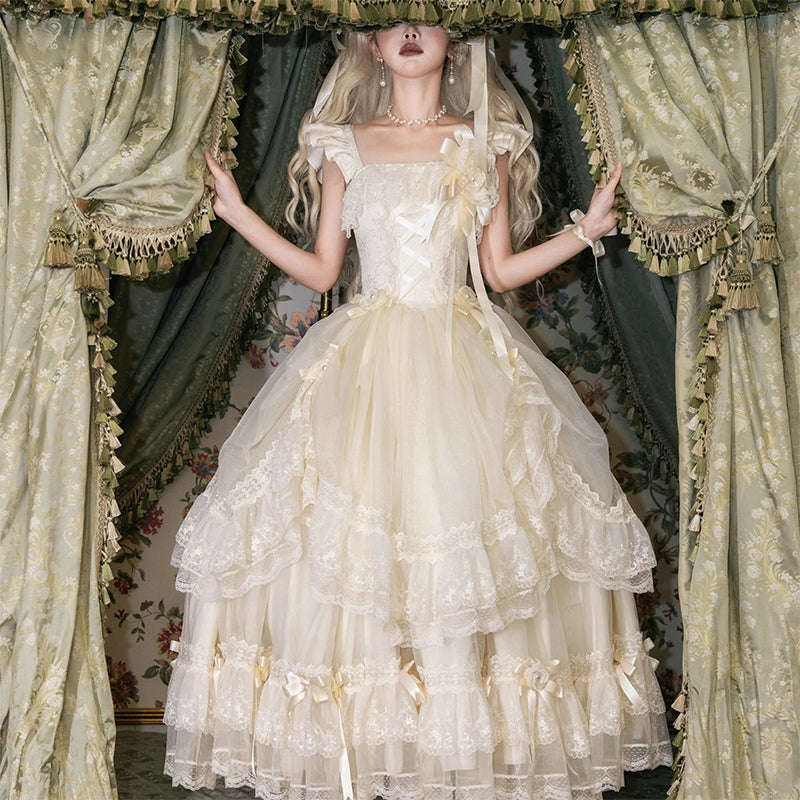 Camellia moonlight flower marrylolita skirt evening dress female promotion day coming-of-age ceremony princess skirt fairy temperament socialite