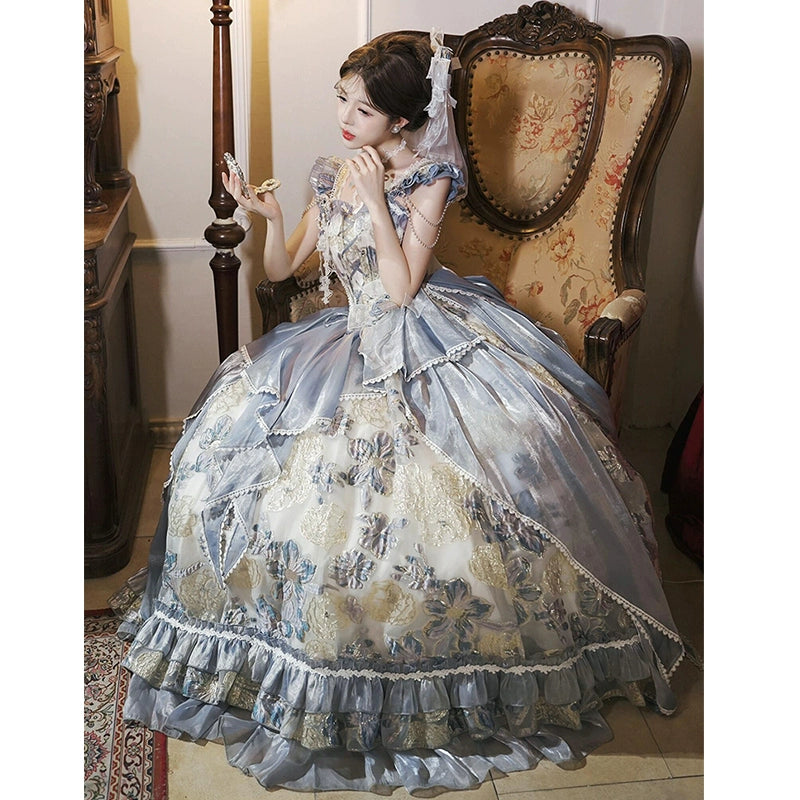 Jacaranda large skirt Lolita skirt evening dress girl birthday party princess style coming-of-age ceremony fairy temperament