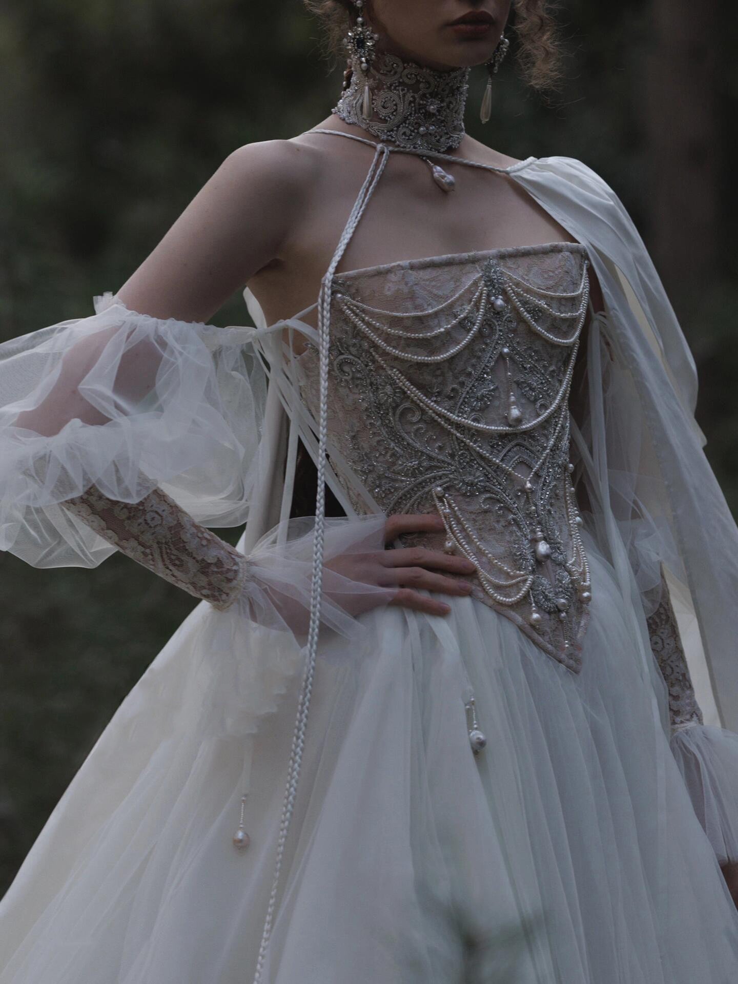 French light wedding dress bridal 2025 new high-end super fairy pearl celebrity light luxury welcome engagement dress out of the door veil