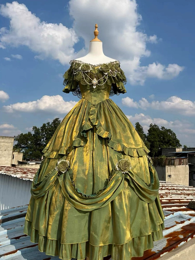 Fugitive princess dress Lolita fairy dress elegant lolita coming-of-age ceremony heavy work puffy princess dress