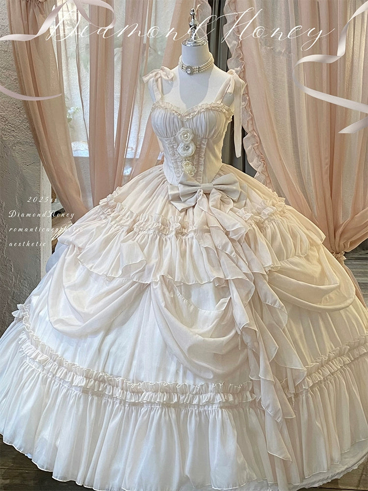 [Antique flower marriage] girl's heart, gentle lady's sense of birthday dress dress